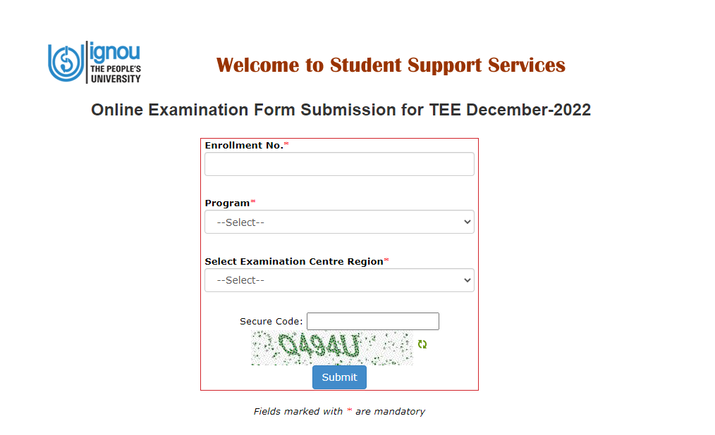 IGNOU Exam Form 2022: December Term End Examination Forms Link 6