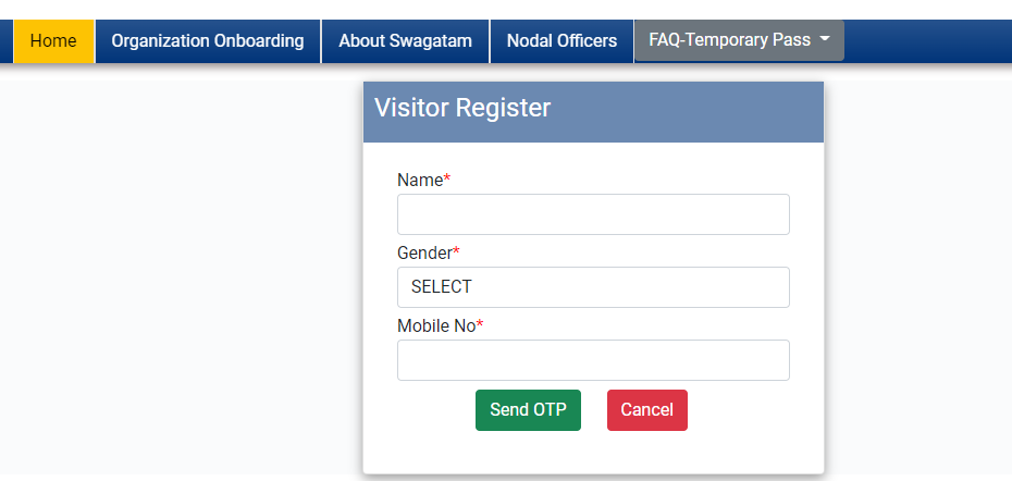 Swagatam Portal Registration, Login, Appointment @swagatam.gov.in 2