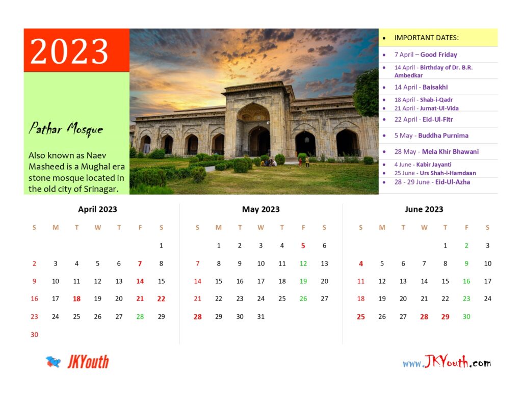 JKYouth Newspaper Calendar 2023 is now released, get your online copy 2