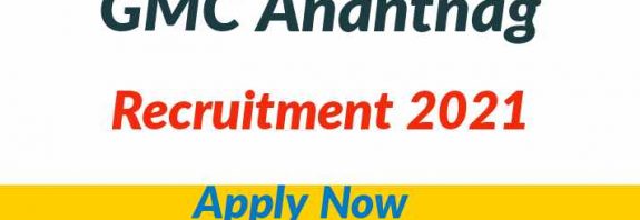GMC Anantnag Recruitment