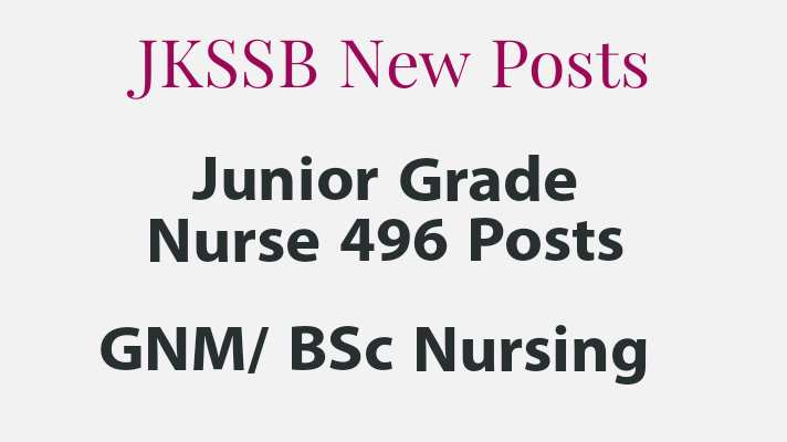 JKSSB Nurse posts