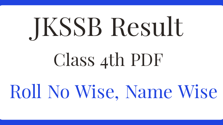 JKSSB Class IV Result
