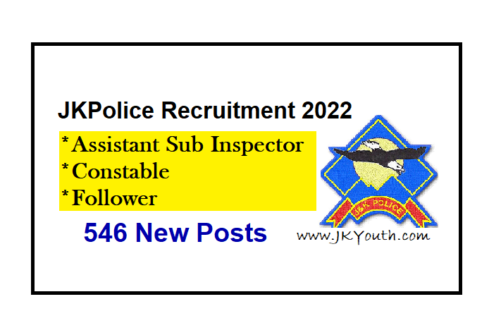 JK Police Recruitment 2022: 546 New Posts 12