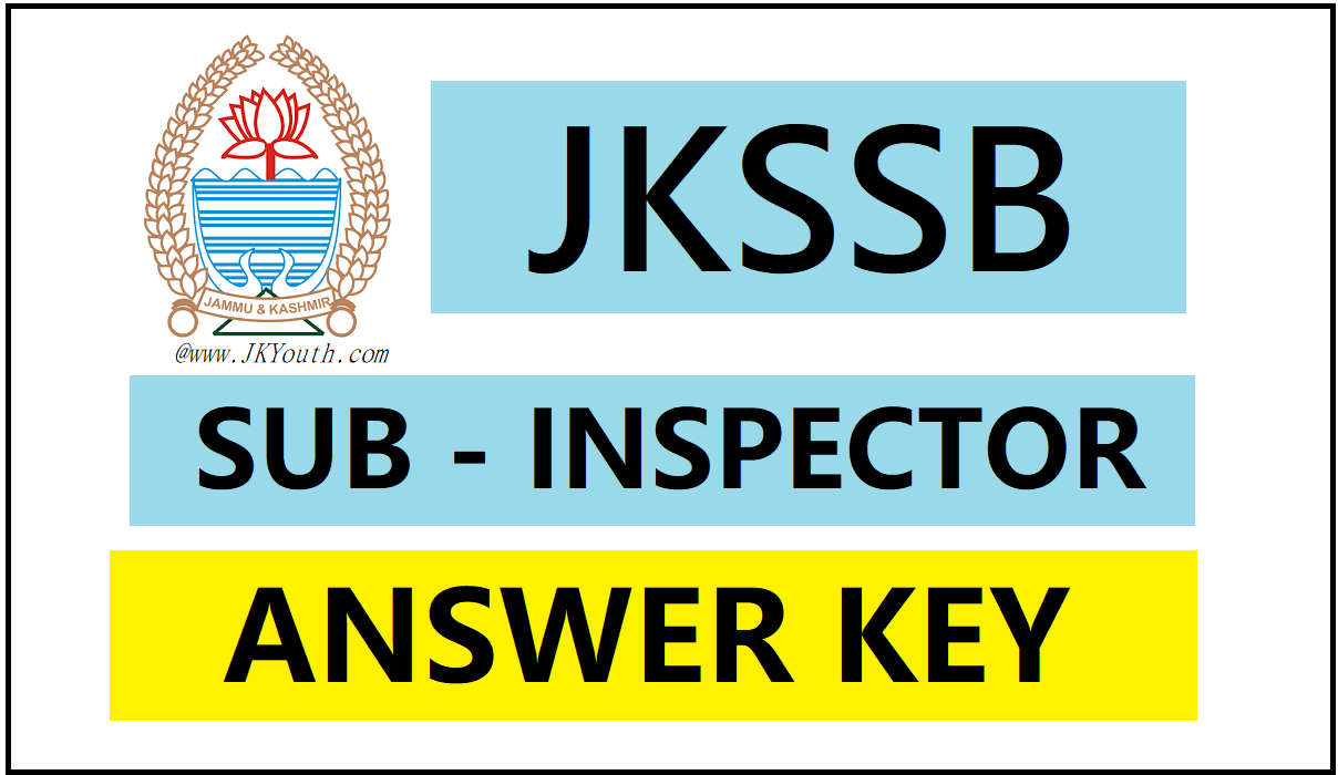 JKSSB Sub Inspector Answer Key 2022