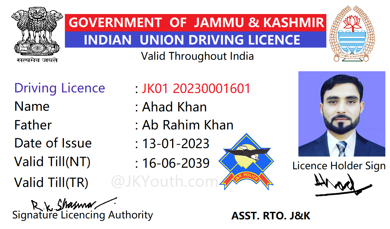 Driving Licence Jammu and Kashmir