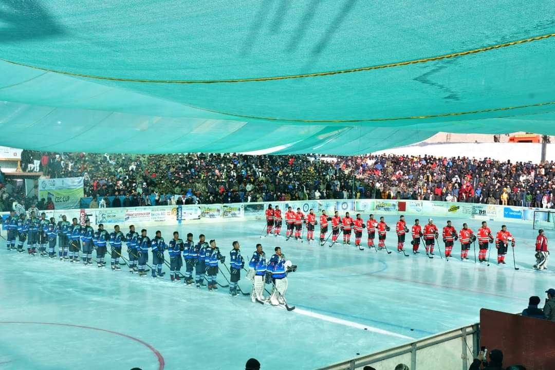ITBP A beats LSRC A to lift the 16th CEC Cup Men's Ice Hockey Championship in Leh