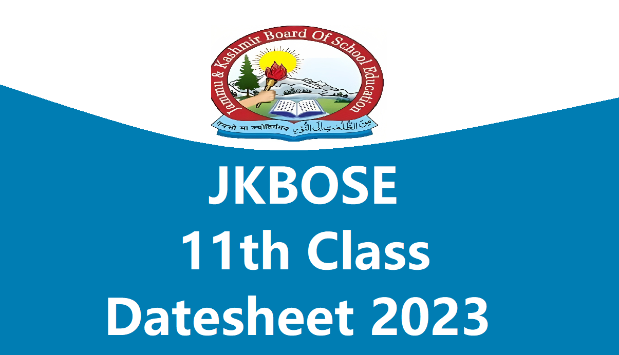 JKBOSE Class 11th Date sheet 2023