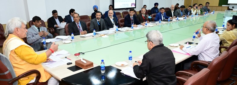 Lt Governor Manoj Sinha chaired high level meeting of Public Sector Banks Administrative Departments other Financial Institutions
