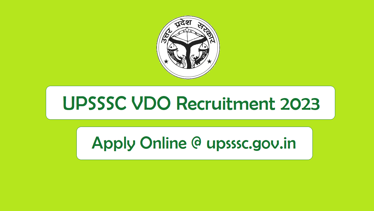 UPSSSC VDO Recruitment 2023