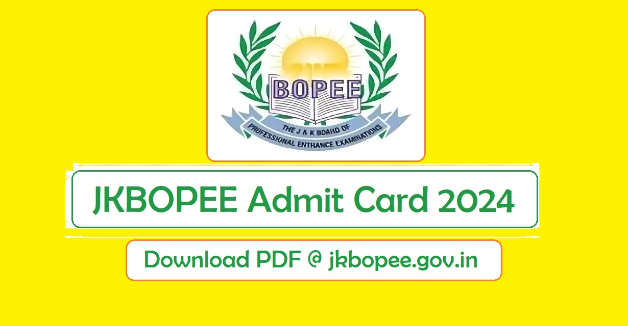 JKBOPEE BSc Nursing Admit Card