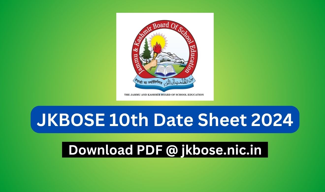 JKBOSE 10th Date Sheet 2024